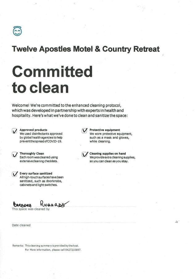 Twelve Apostles Motel & Country Retreat Princetown Esterno foto